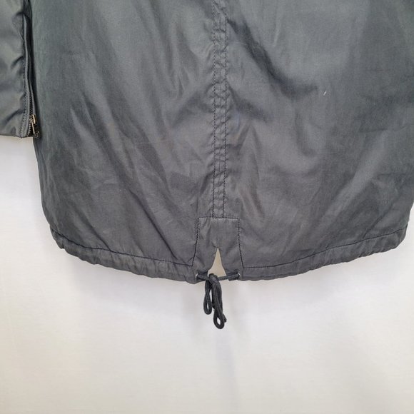 Abercrombie & Fitch Women's Small Jacket Coat Green Faux Fur Lined Hood - Picture 6 of 11